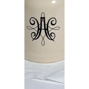 Unique Beige Mug‎ With Ornate Black Monogram